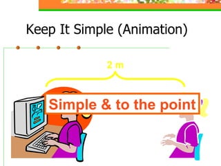 Keep It Simple (Animation) Simple & to the point 2 m 