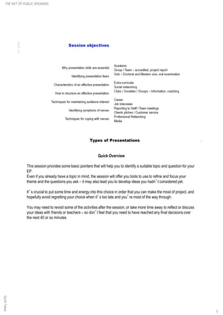 Quick Overview
This session provides some basic pointers that will help you to identify a suitable topic and question for ...