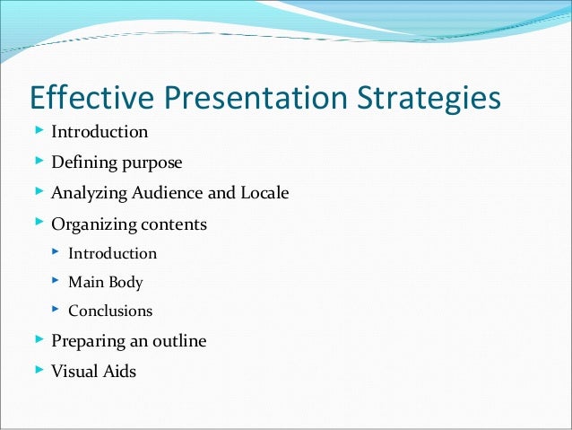 effective presentation strategies strategies presentation