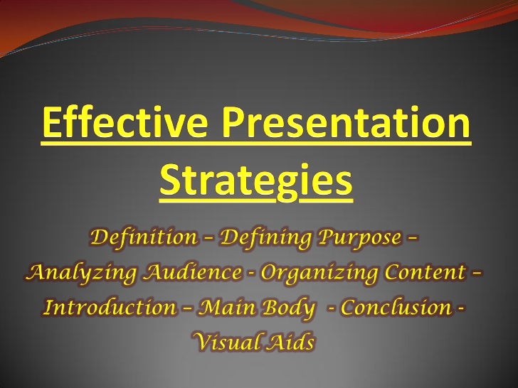 effective presentation strategies i strategies presentation