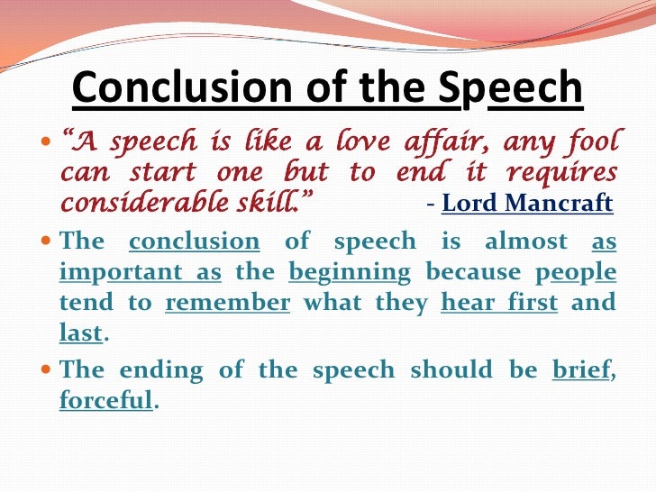 speech conclusion