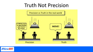 Truth Not Precision
MOVE!
TruthPrecision
Precision vs Truth in the real world
 