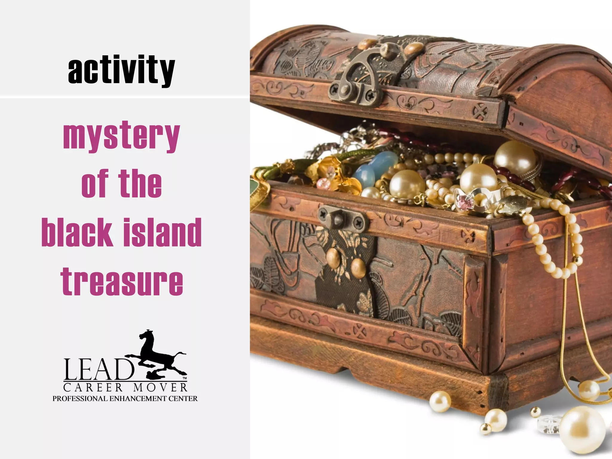 activity
mystery
of the
black island
treasure
 
