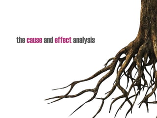the cause and effect analysis
 