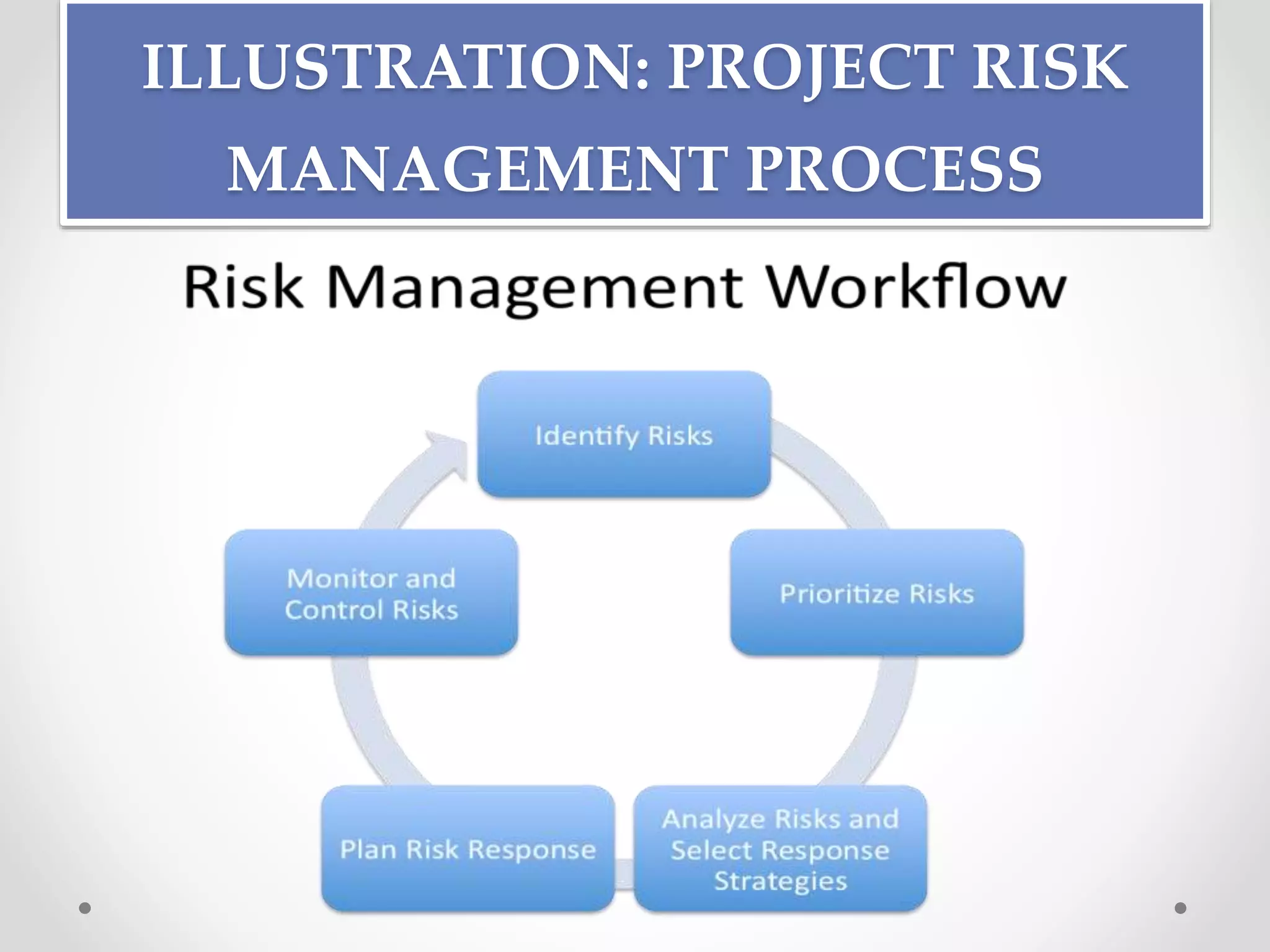 ILLUSTRATION: PROJECT RISK
MANAGEMENT PROCESS
 