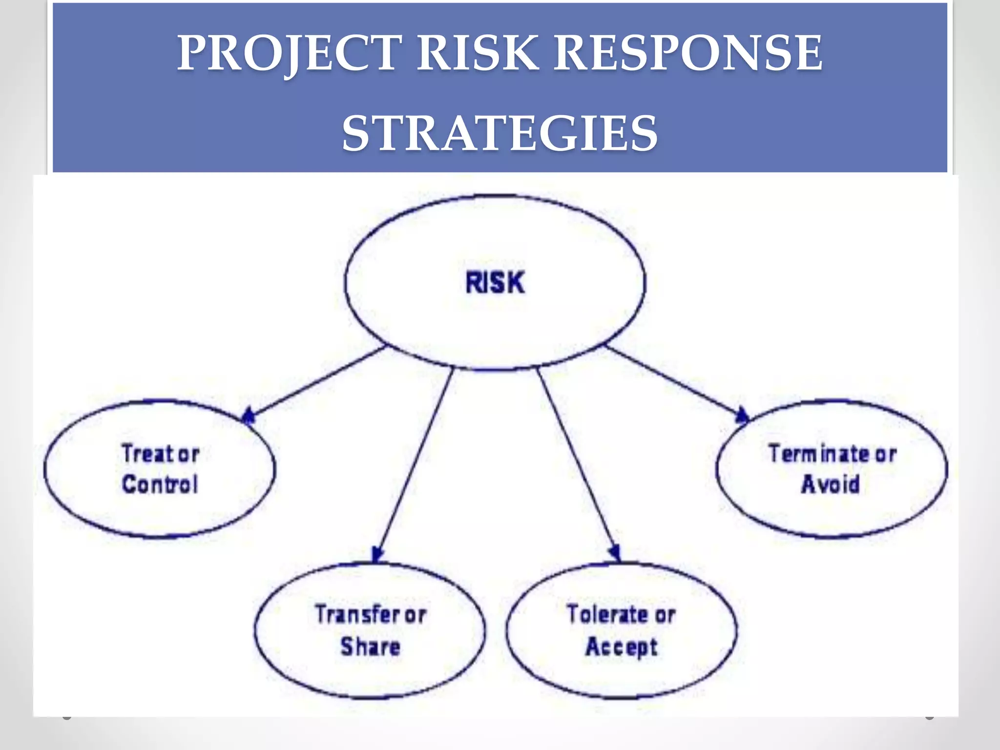 PROJECT RISK RESPONSE
STRATEGIES
 