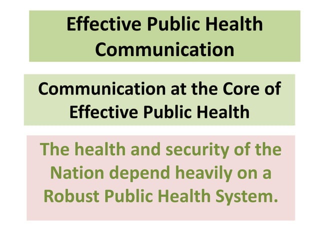 Effective public health communication old | PPTX