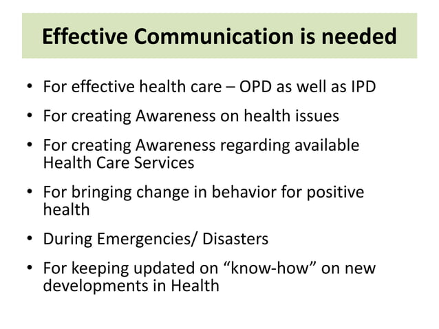 Effective public health communication old | PPTX
