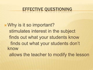 Effective questioning | PPT