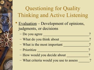 Effective Questioning.ppt Questioning Techniques | PPT