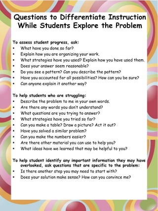 Advancing Questions Examples Effective questioning for ps | PDF