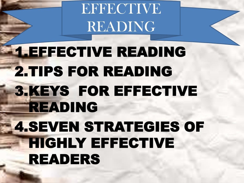 effective reading ppt