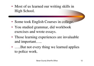 Effective Report Writing