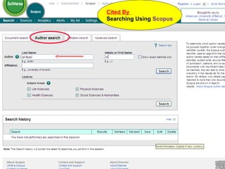 Cited By
Searching Using Scopus
 