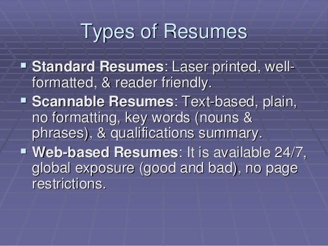 text based resumes