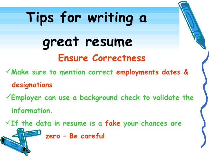 effective resume writing write a great resumes
