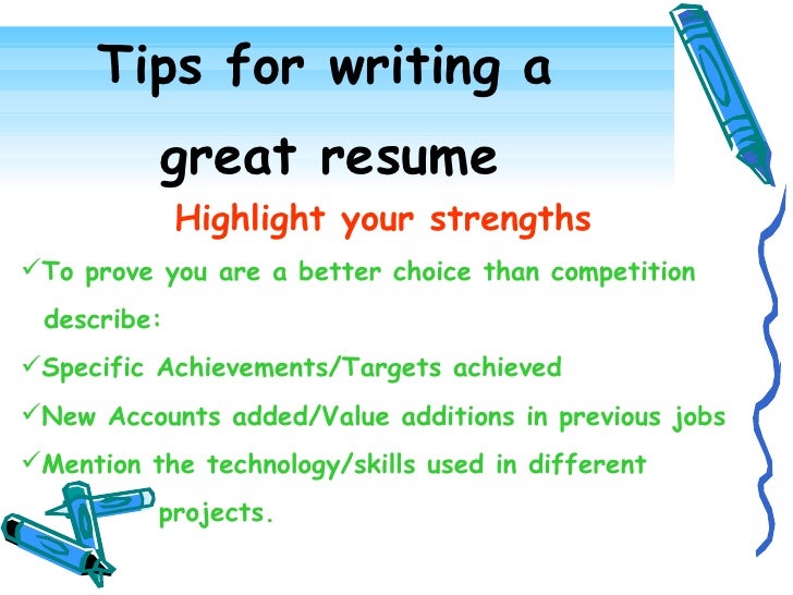 effective resume writing tips for great resume