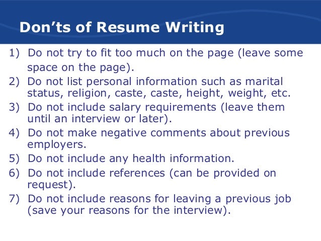 effective resume writing