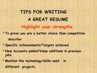 View of Effective Resume Writing Skills Reference | PPTX