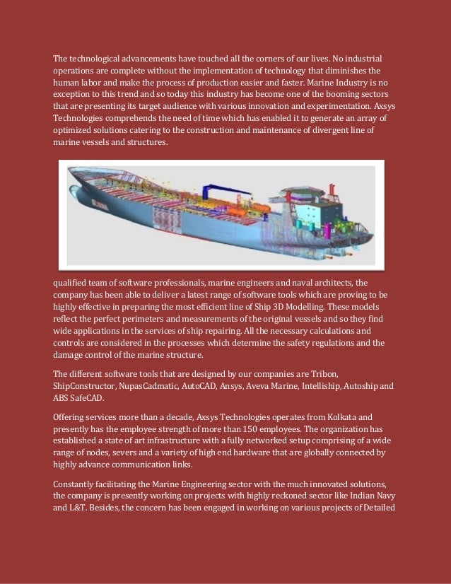 Effective s 3 d modelling for ship repair and maintenance from axsys technologies