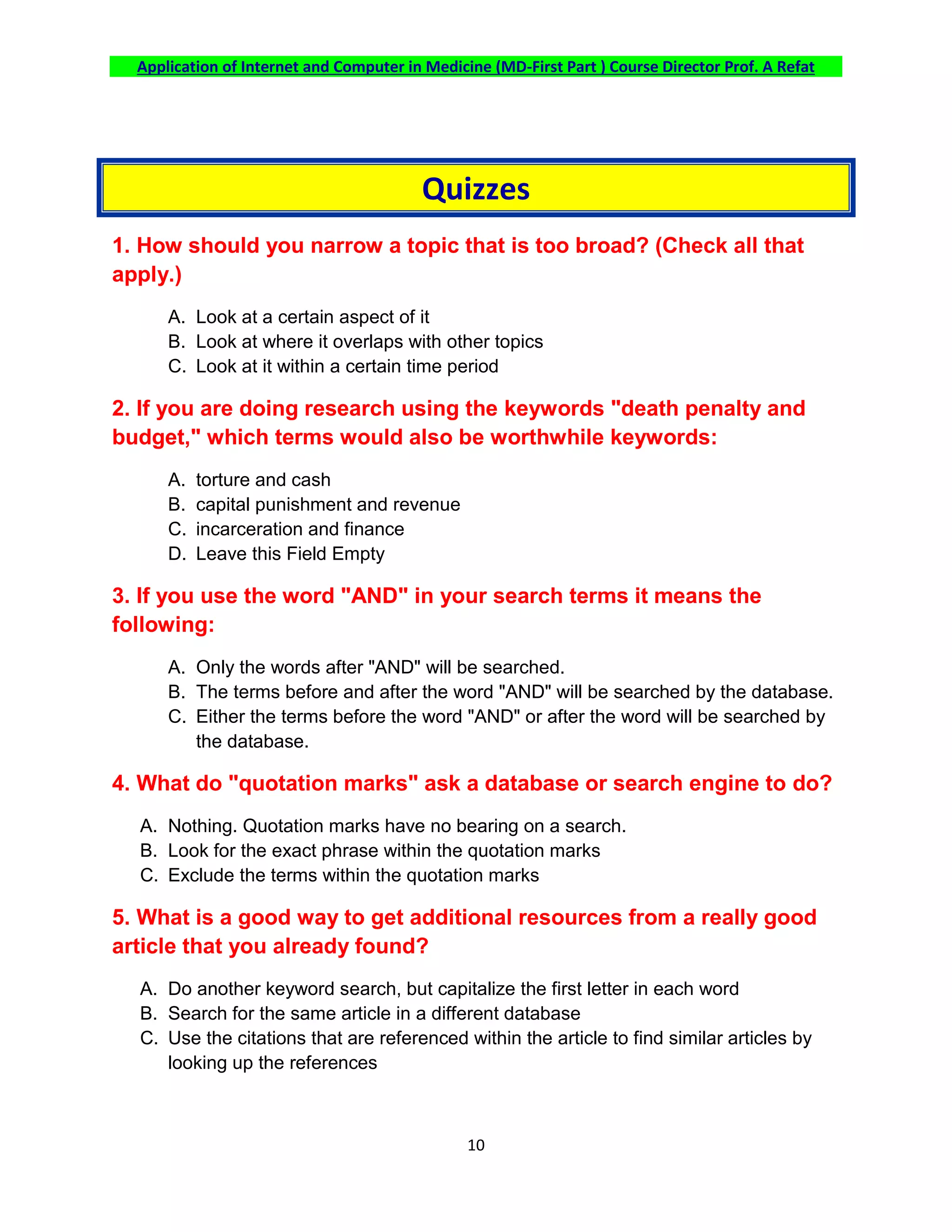 Formulating an Effective Search Query