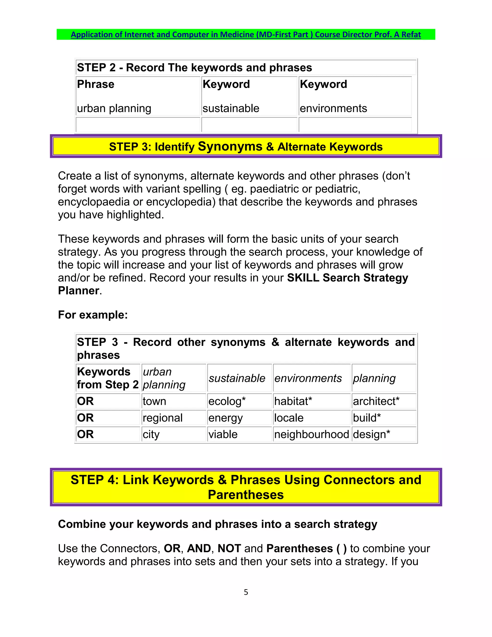 Formulating an Effective Search Query