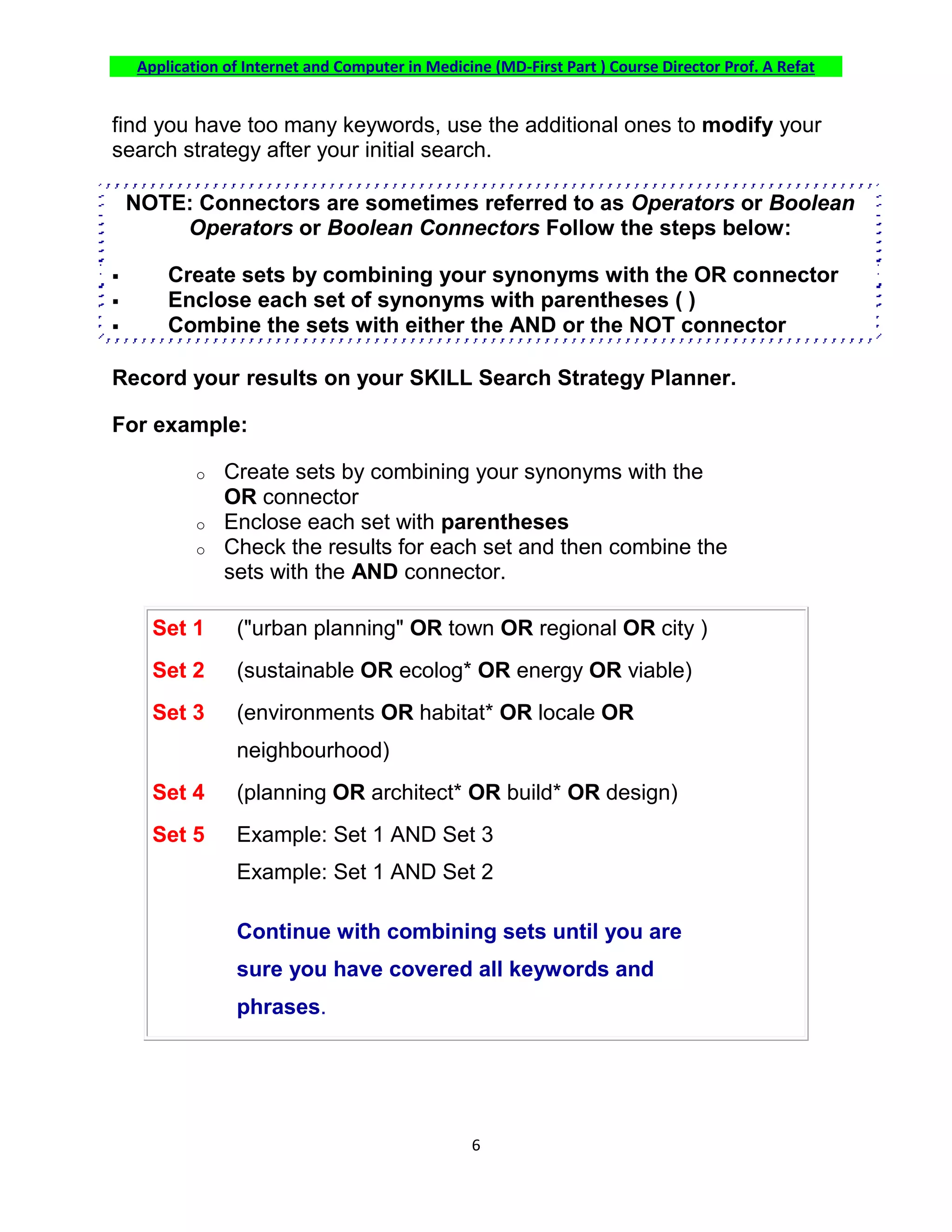 Formulating an Effective Search Query