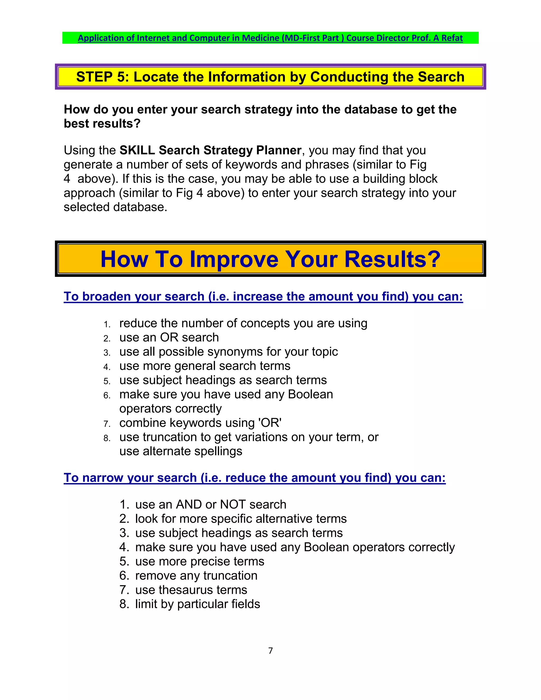Formulating an Effective Search Query