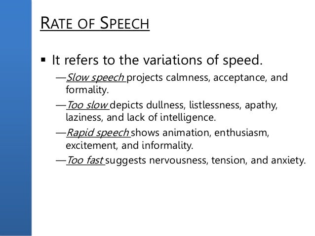 speech rate meaning