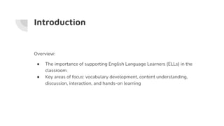 Effective Strategies for Supporting English Language Learners in the ...