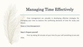 Effective Study Habits and Time Management | PPTX