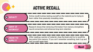 EFFECTIVE STUDY HABITS PRESENTATION and TIPS | PDF