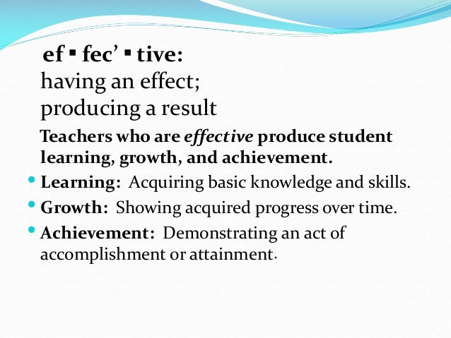 Effective Teachers Ppt