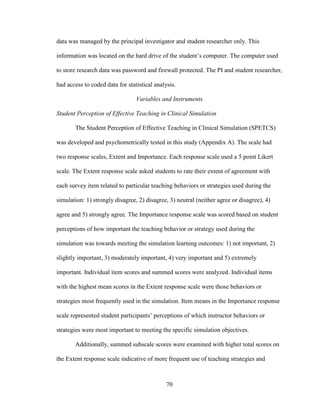 Effective teaching in clinical simulation development of the student ...