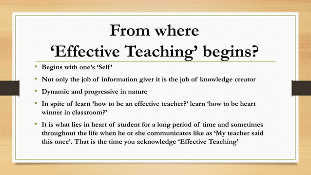 Effective Teaching Methods Pptx
