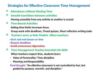 Effective Classroom Strategies: Mastering Time Management, Humor, and ...