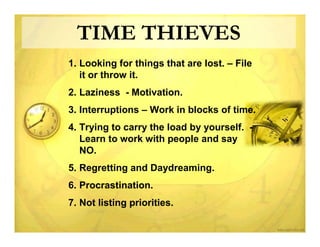 Time Robbery Pdf Effective time management | PDF