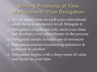 Effective time management