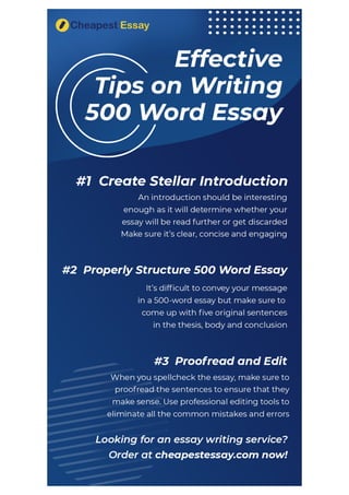 Effective tips on writing 500 word essay