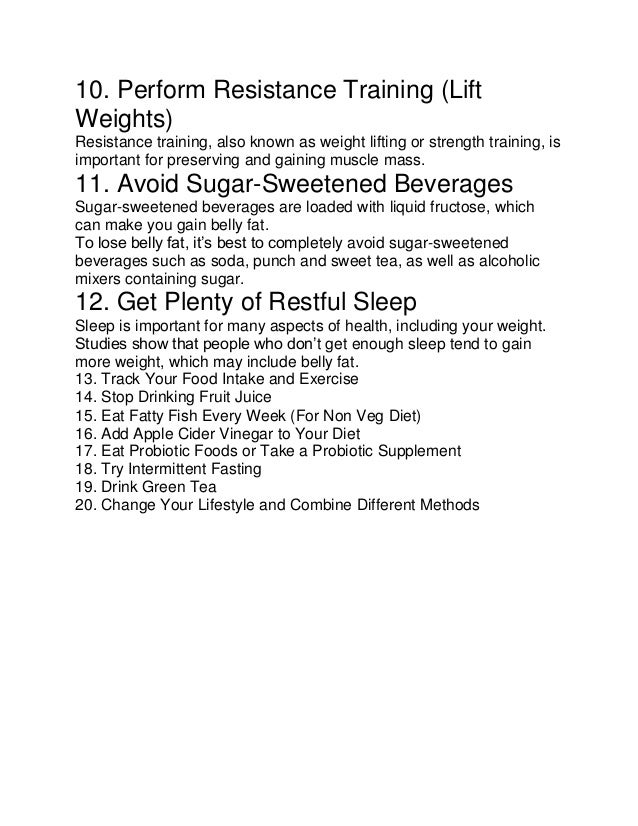 Effective tips to reduce belly fats