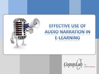 Effective use of audio narration in e-learning 