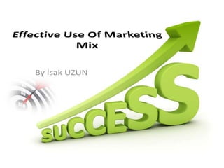 Effective use of marketing mix