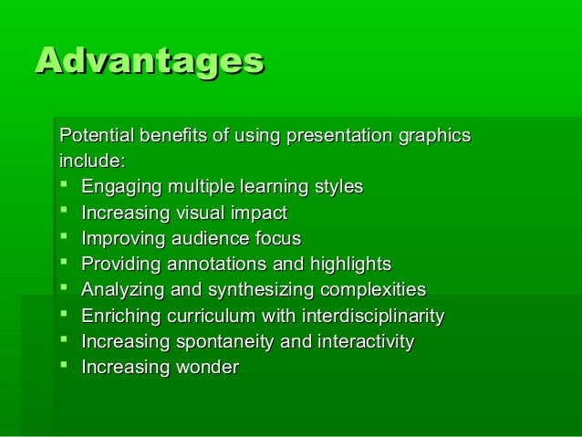 what are the advantages of a presentation