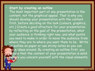 Effective use of powerpoint as a presentation tool | PPT