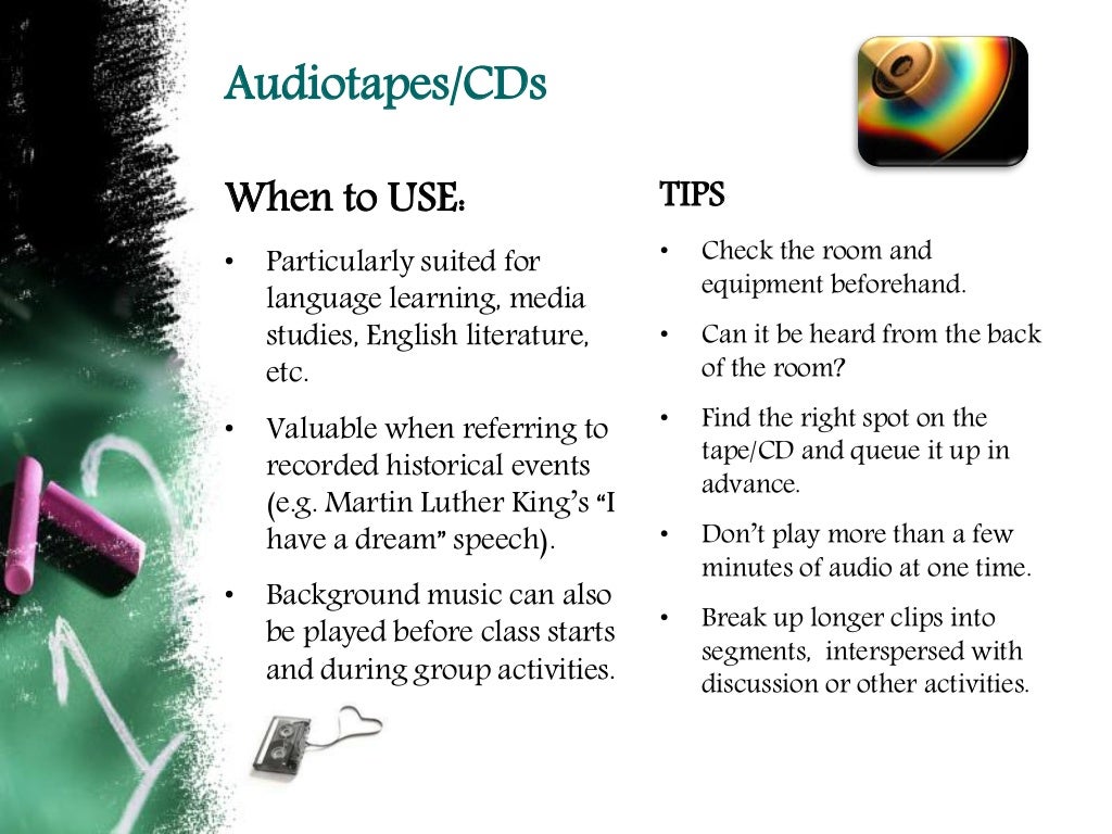 Effective use of teaching aids