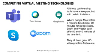 Effective virtual meetings for project success | PPTX