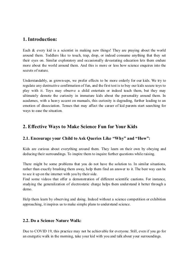 Effective Ways to Make Science Fun for Your Kids | PDF