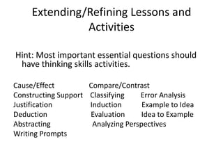 Refining Writing Effective writing and lesson planning | PPTX