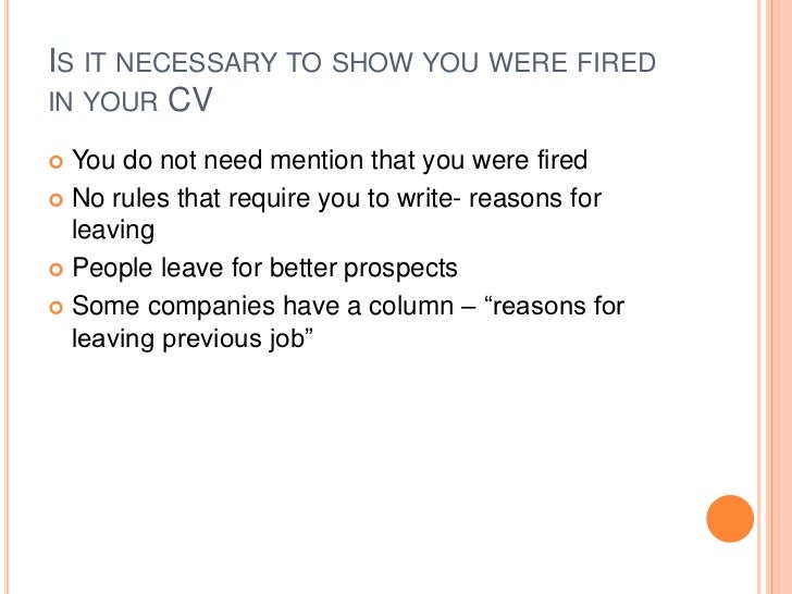 reason for leaving previous job
