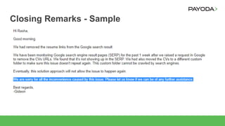 Closing Remarks - Sample
 